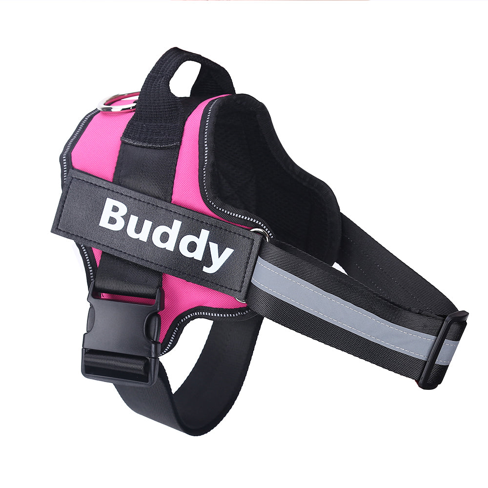 Arnés personalizado para perros, antitirones, reflectante, transpirable, ajustable, chaleco para mascotas, para perros pequeños y grandes.