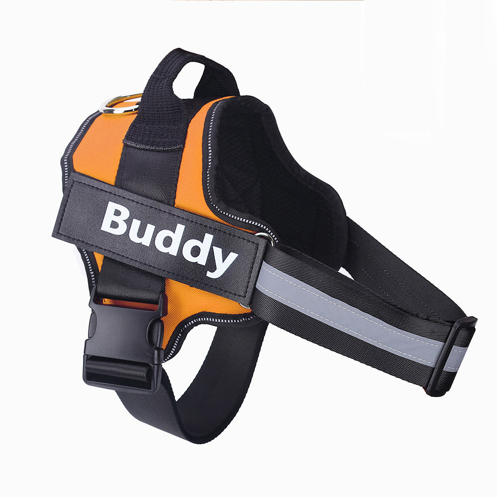 Arnés personalizado para perros, antitirones, reflectante, transpirable, ajustable, chaleco para mascotas, para perros pequeños y grandes.