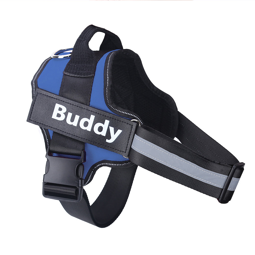 Arnés personalizado para perros, antitirones, reflectante, transpirable, ajustable, chaleco para mascotas, para perros pequeños y grandes.
