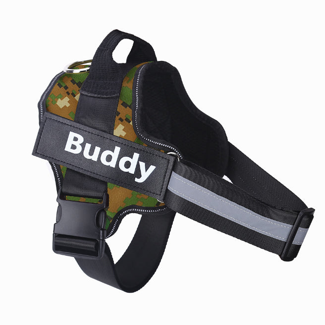 Arnés personalizado para perros, antitirones, reflectante, transpirable, ajustable, chaleco para mascotas, para perros pequeños y grandes.
