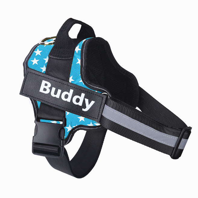 Arnés personalizado para perros, antitirones, reflectante, transpirable, ajustable, chaleco para mascotas, para perros pequeños y grandes.