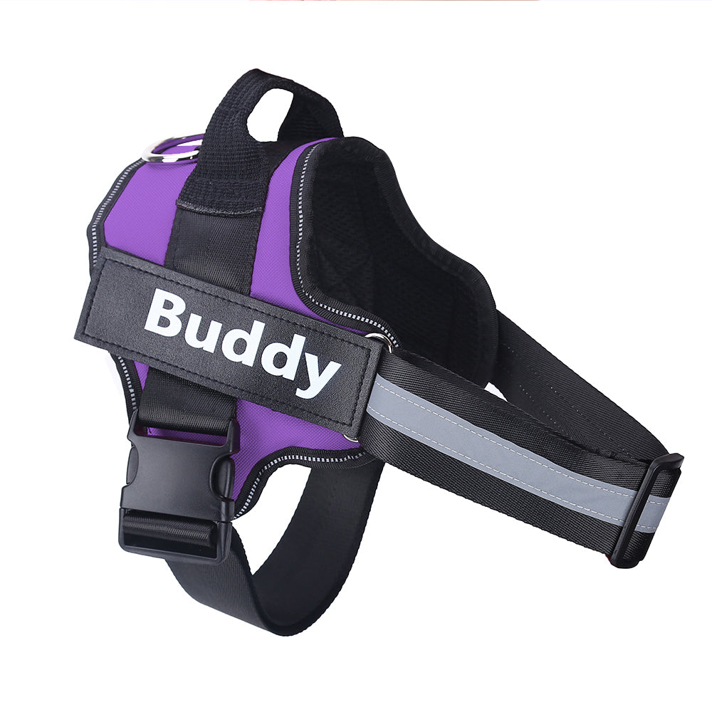Arnés personalizado para perros, antitirones, reflectante, transpirable, ajustable, chaleco para mascotas, para perros pequeños y grandes.