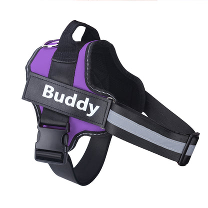 Arnés personalizado para perros, antitirones, reflectante, transpirable, ajustable, chaleco para mascotas, para perros pequeños y grandes.