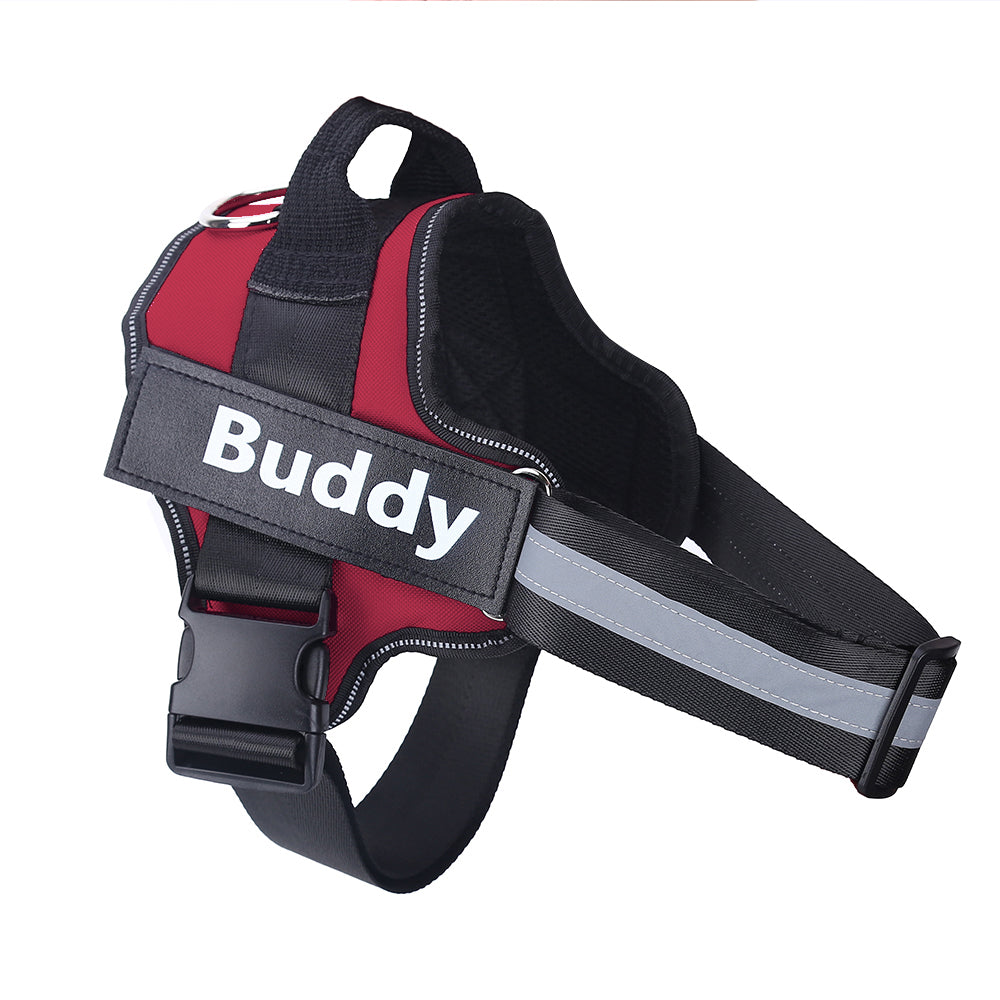 Arnés personalizado para perros, antitirones, reflectante, transpirable, ajustable, chaleco para mascotas, para perros pequeños y grandes.
